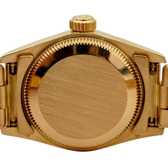 Rolex 24mm Ladies Oyster Perpetual Solid 18k Yellow Gold Tropical Dial Ref 67198 - Picture 10 of 10